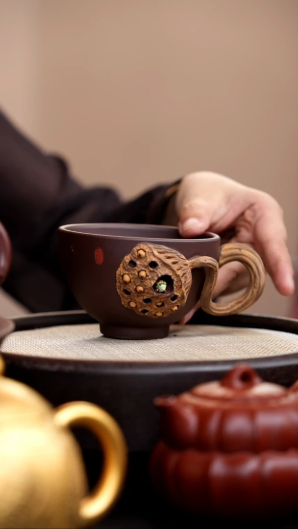 茶壶紫砂紫泥青蛙莲子大碗杯