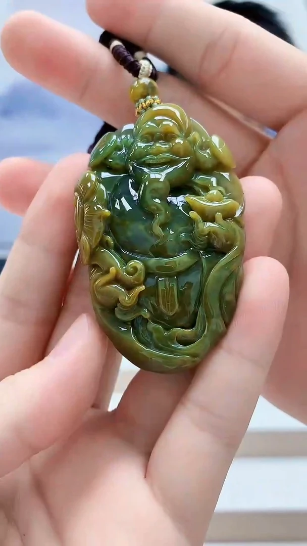 未镶嵌定制翡翠5028bb-毛货挂件43