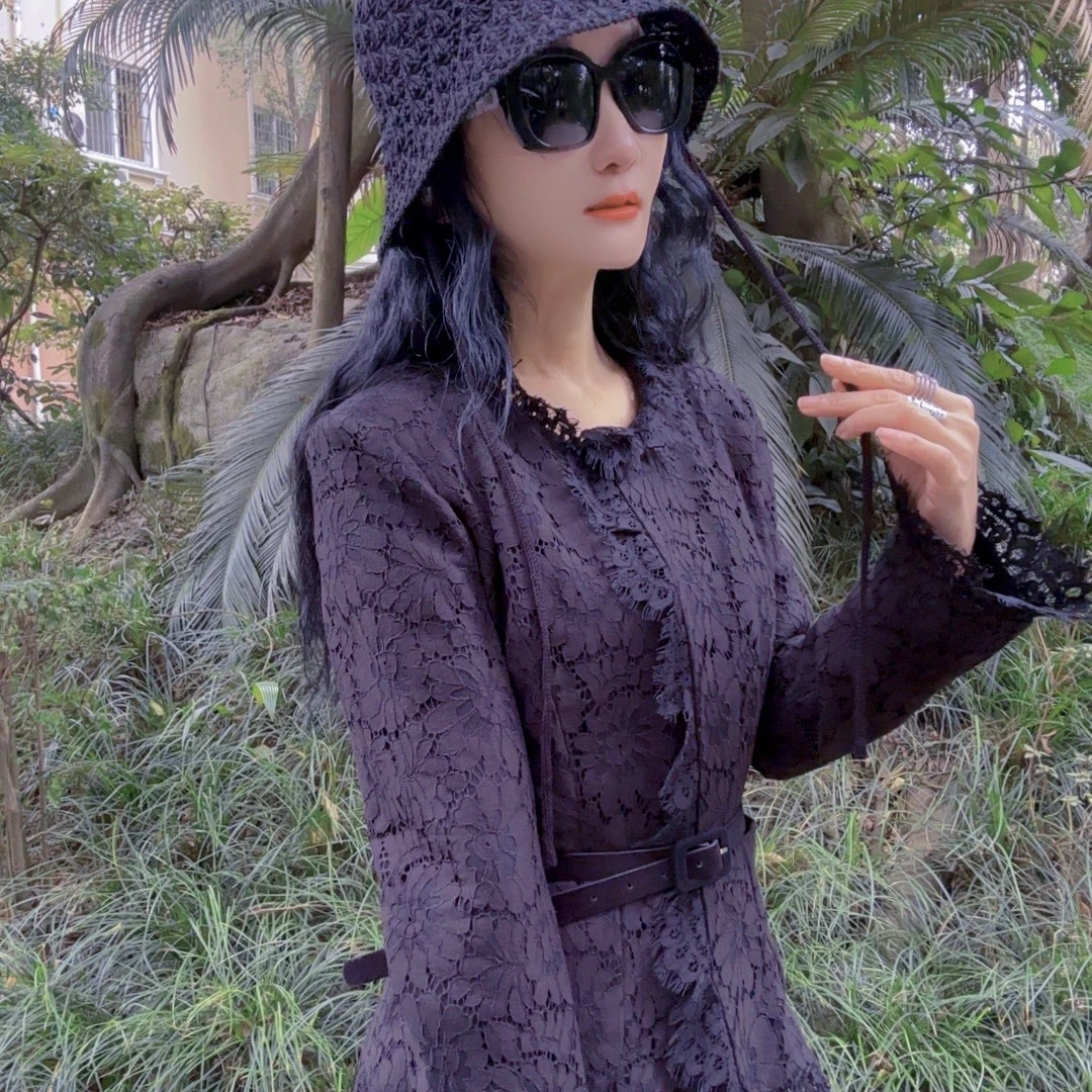 M51X010慕之淇春季高级法式轻奢重工蕾丝时尚名媛气质套装