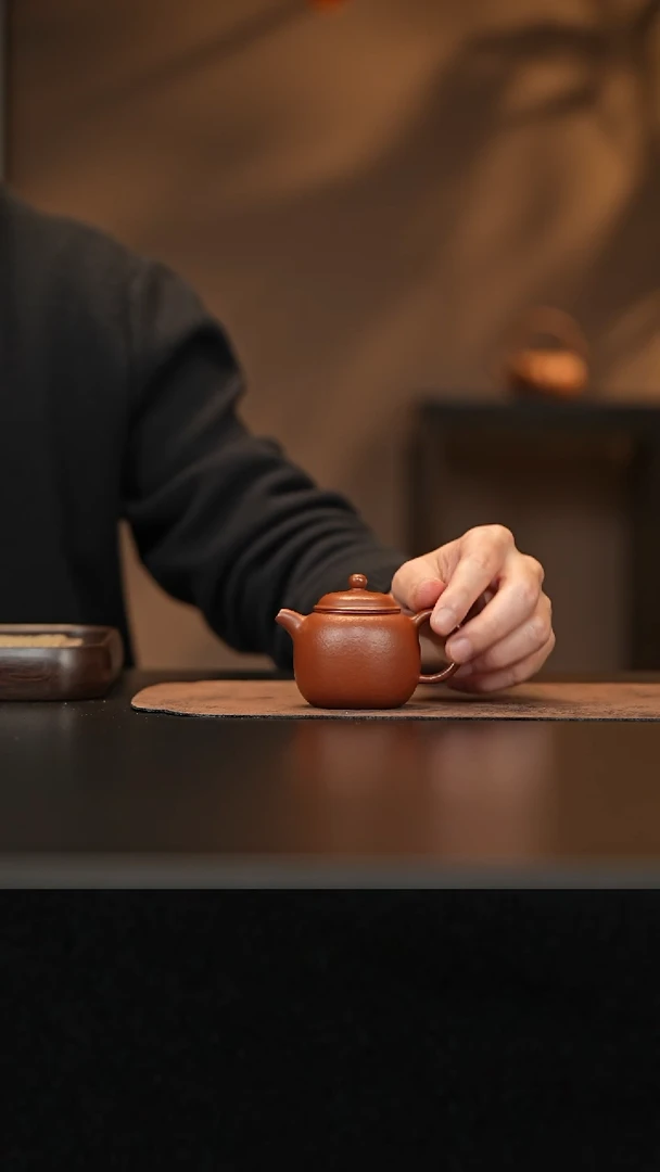 【闪购商品】紫砂茶杯允禾斋wzht 朱泥 匏樽