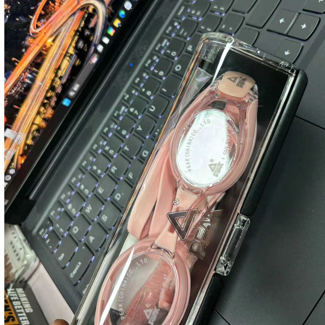 粉色运动泳镜发一