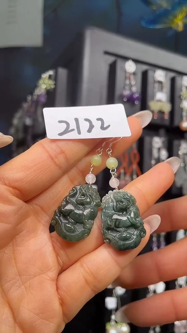 银S925镶嵌耳饰紫晶喜欢拍