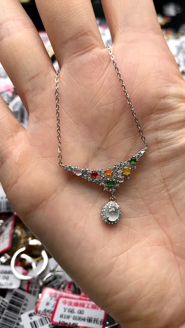 【闪购商品】翡翠戒指银S925镶嵌222222222     8