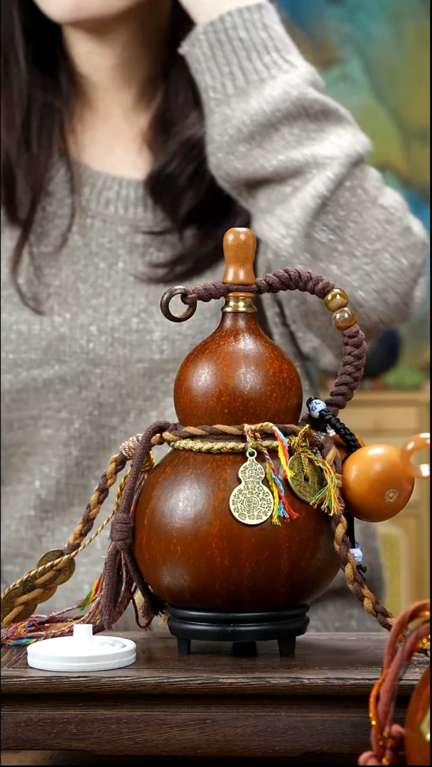 XG043藏绳款酒葫芦不包手串（现货现发）+原色小手捏