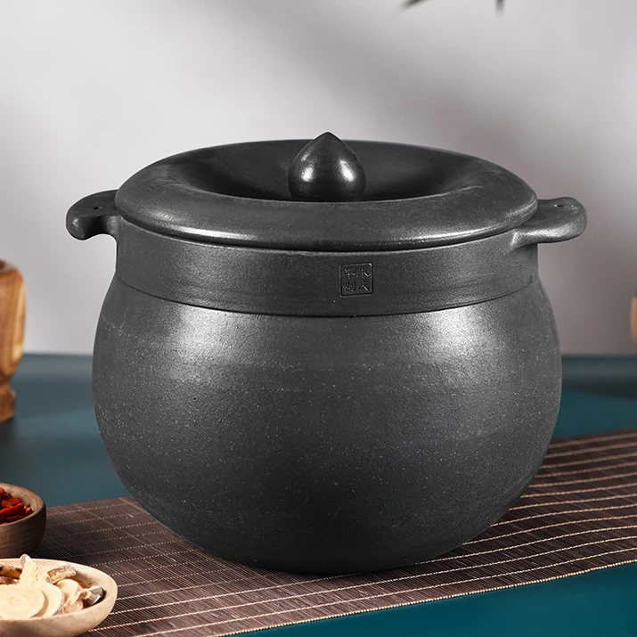 雅安荥经黑砂锅朱氏传统家用无釉沙锅老式四川雅安炖锅土砂器