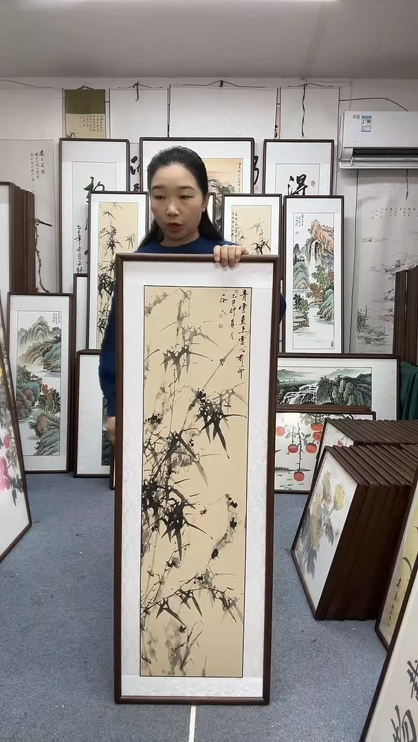 国画尺寸43*1米23实木画框京东包邮手绘
