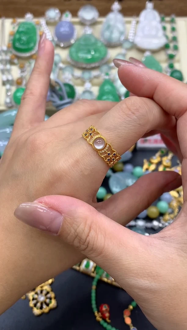 【闪购商品】翡翠戒指18K金镶嵌310-中国好珍宝