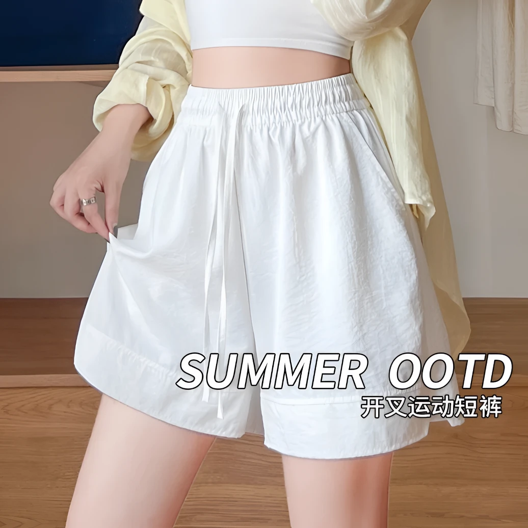 【现货+运费险】2025夏季新款运动短裤女宽松百搭阔腿裤休闲五分裤