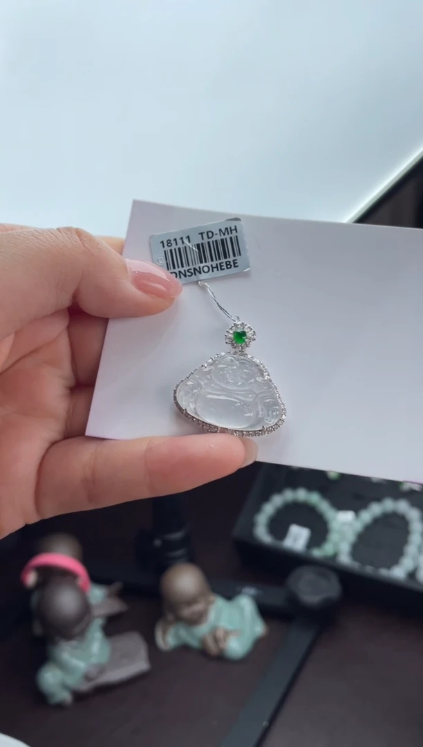 18K金镶嵌挂件翡翠ZHG01119-16