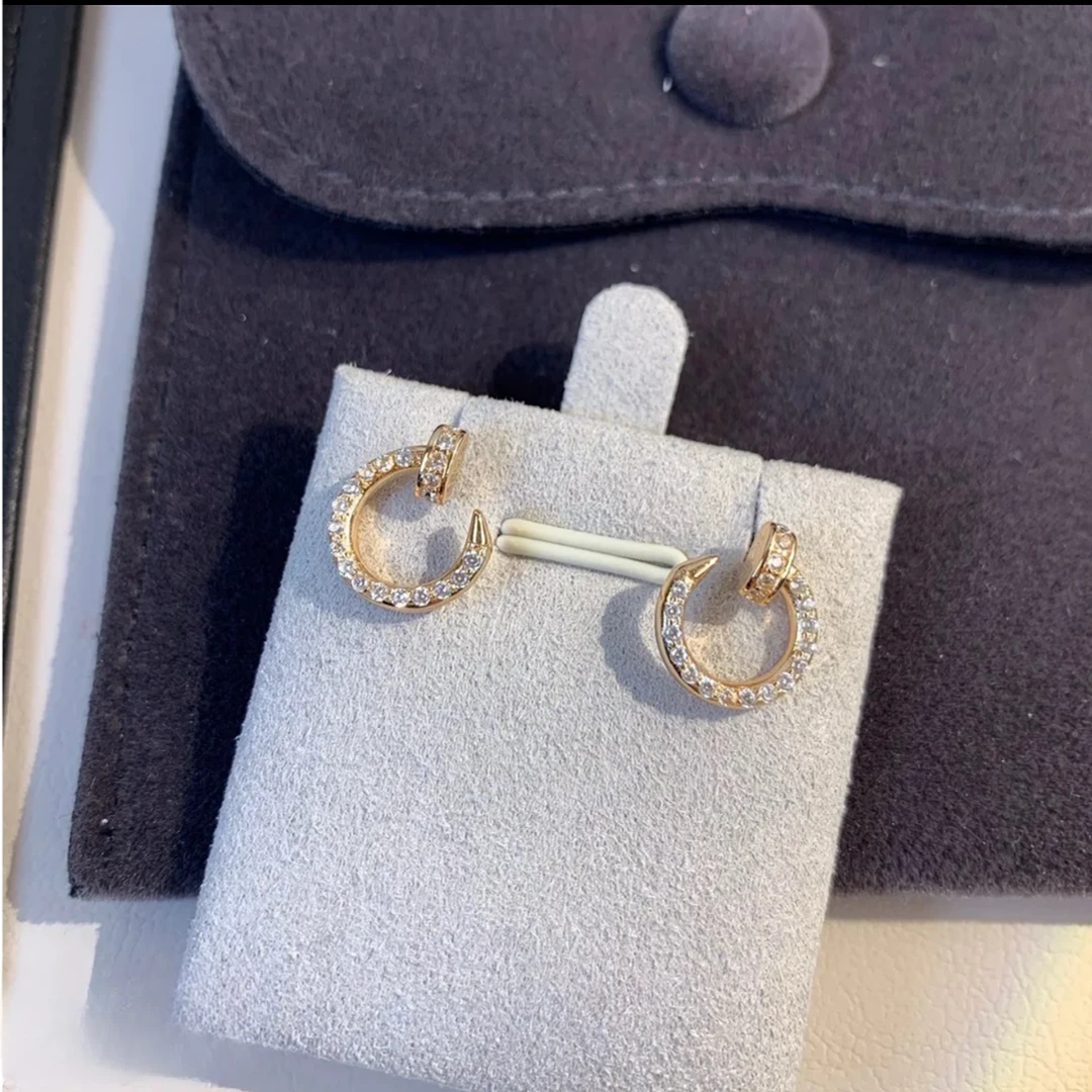 铜合金合成锆石耳饰 满镶钉子耳钉 220