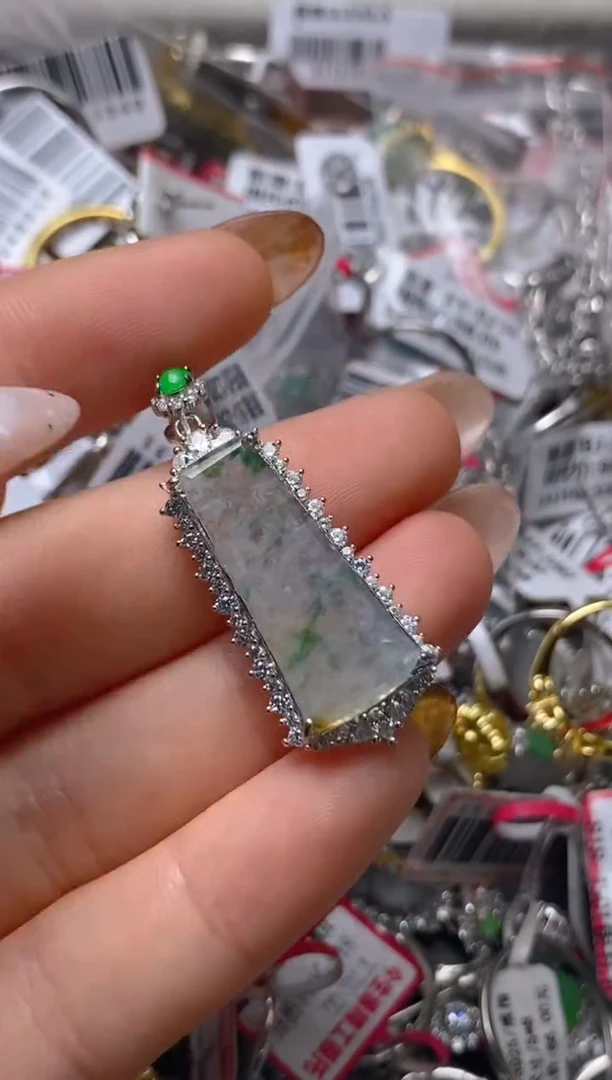 银S925镶嵌戒指翡翠百内无证书