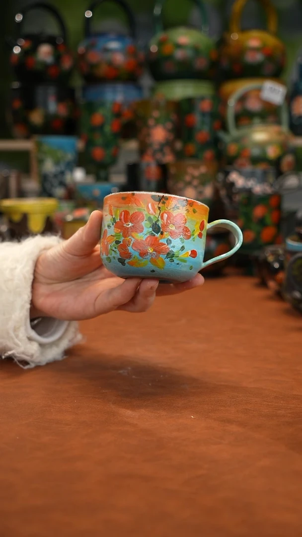 油画   釉下彩  杯子