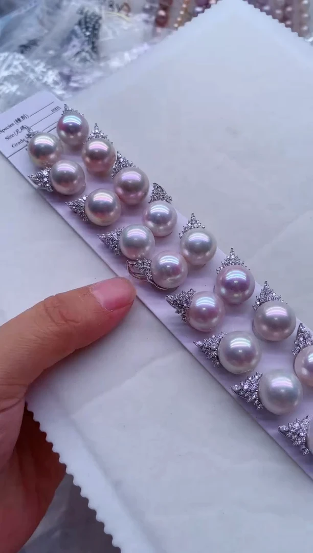 淡水珍珠银S925镶嵌吊坠(不含链)多样性发其一，非无暇