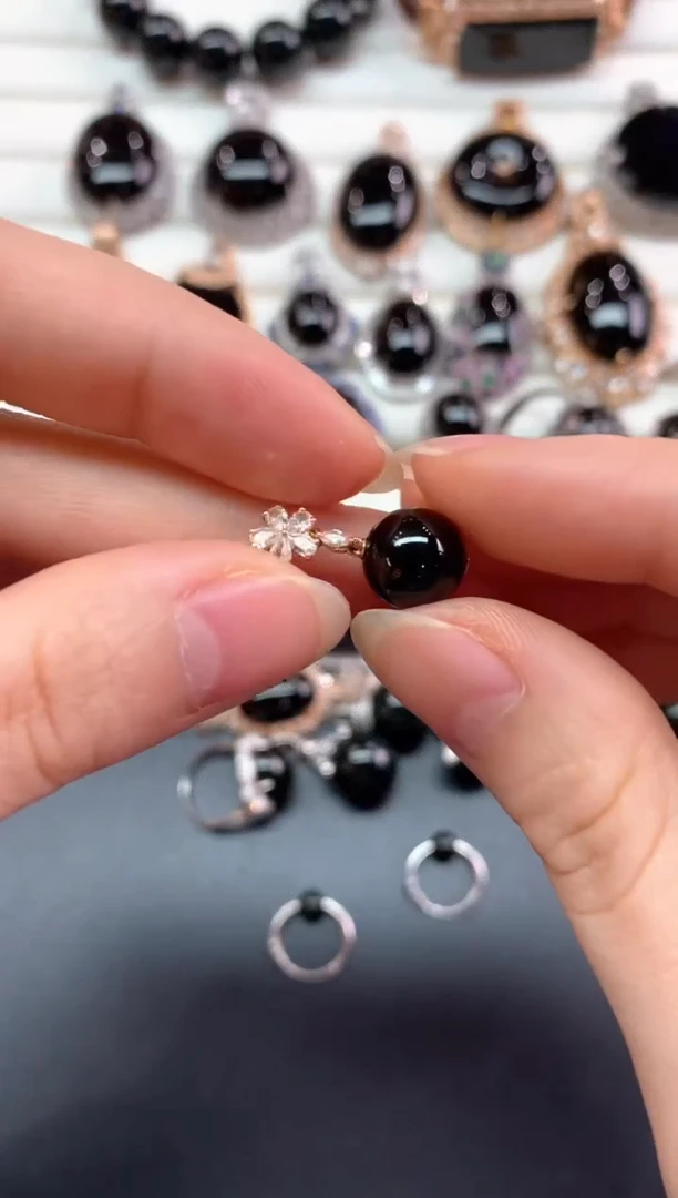 翡翠18K金镶嵌吊坠(不含链)C410|1280