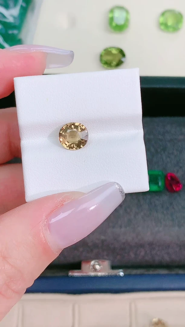 未镶嵌裸石碧玺黄色碧玺1.44ct