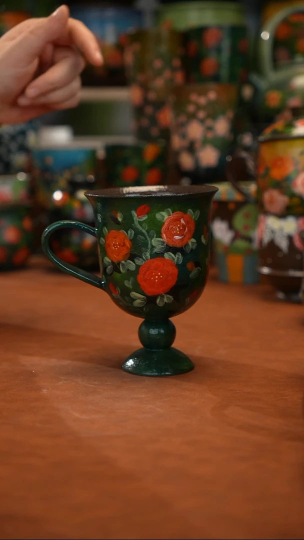 紫砂油画   釉下彩   杯子