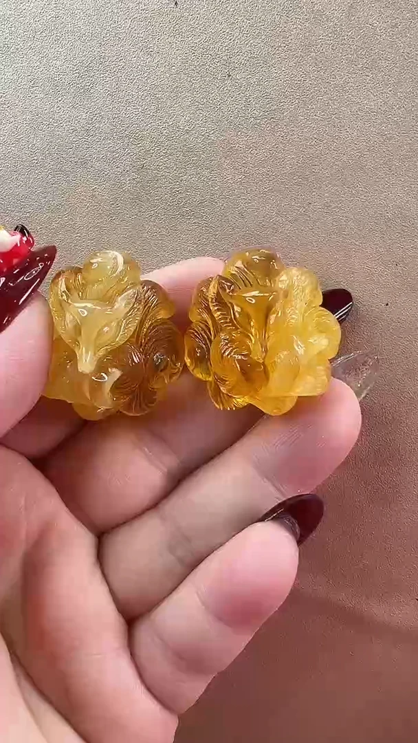 【闪购商品】琥珀耳饰未镶嵌耳环