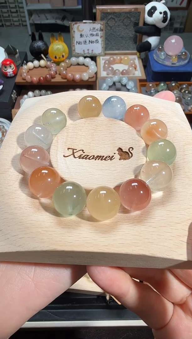 未镶嵌手串水晶h****x彩兔毛水晶手串