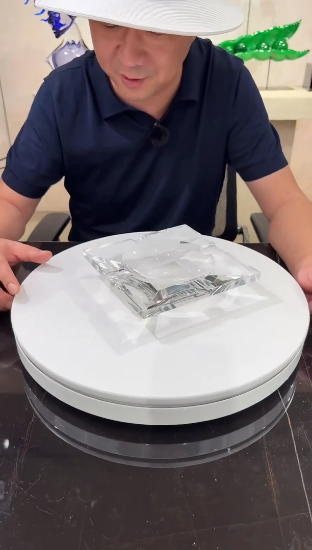 摆件净料水晶琉璃雪茄缸