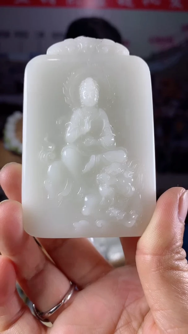 颈饰未镶嵌石英质玉天然玉石未镶嵌颈饰文殊