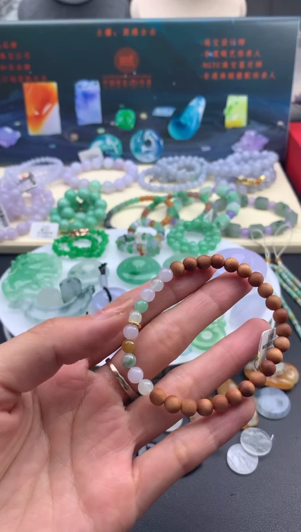 未镶嵌手串翡翠翡翠多样性发一
