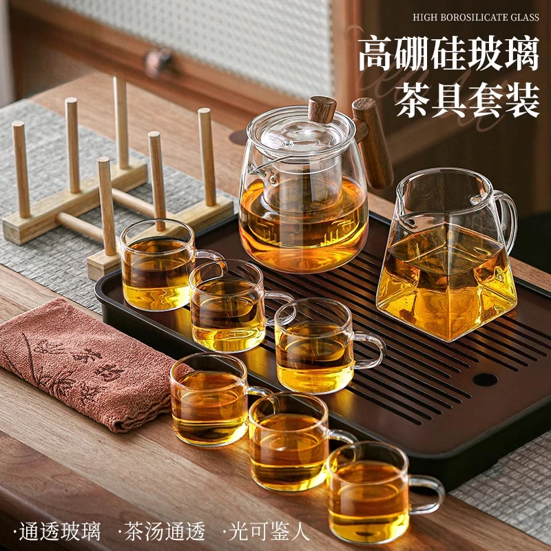 耐热高硼硅玻璃功夫水具套装茶壶泡茶壶器家用茶水分离办公室