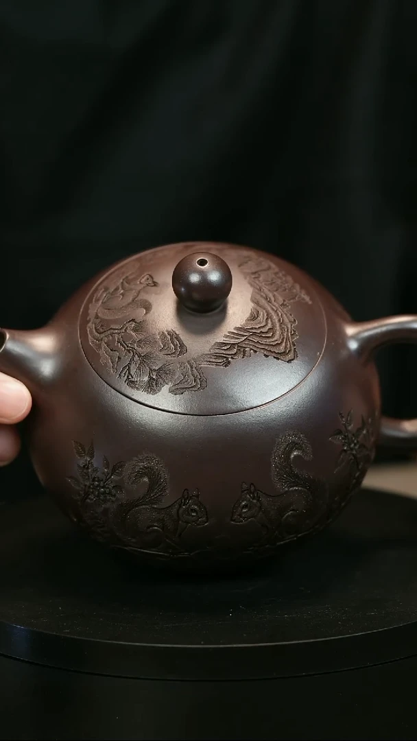 茶壶紫砂用****1H1794陆建平松鼠西施