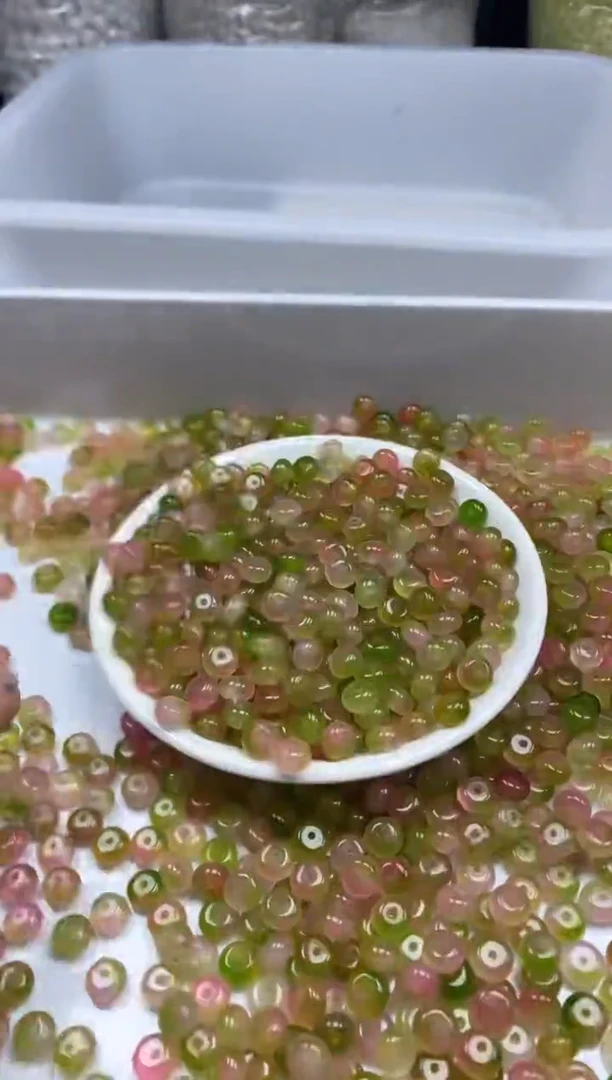 玛瑙/玉髓颈饰未镶嵌w885水蜜桃算盘8*5mm*20颗