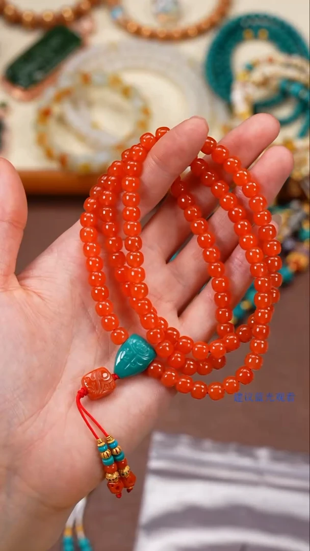 未镶嵌手串南红玛瑙沉***～柒禧文玩回血好物