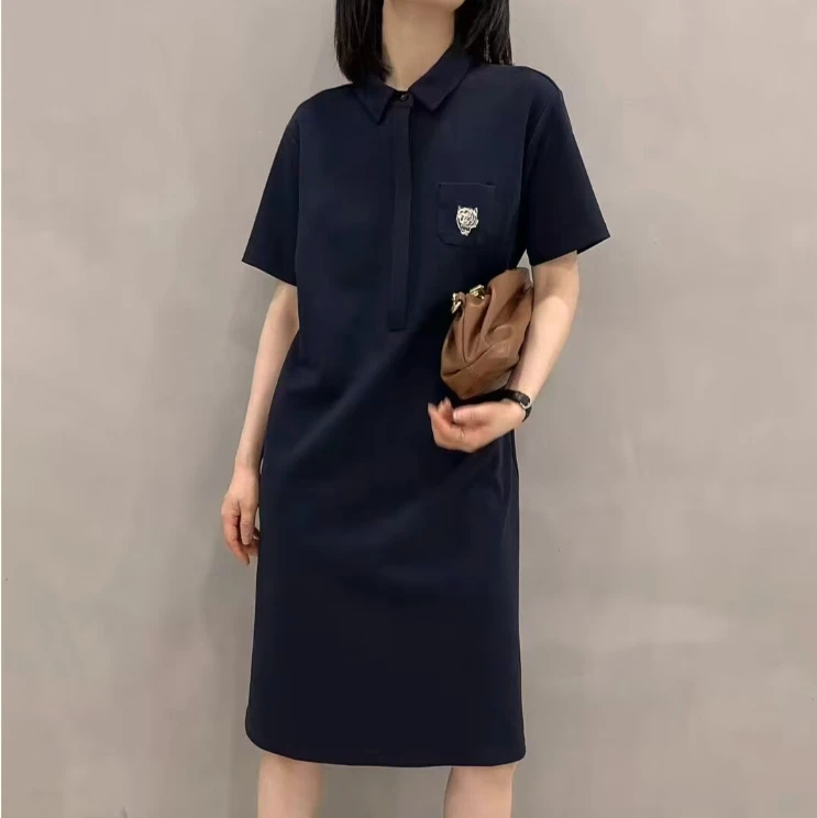 夏季新款超气质休闲时尚百搭宽松显瘦polo裙女士长款连衣裙潮流Q1