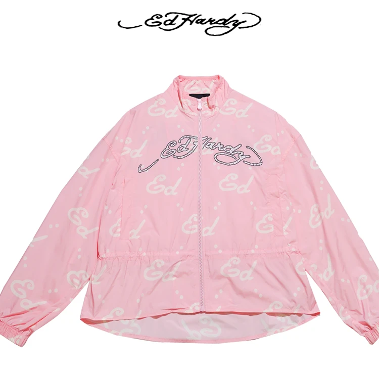 Ed Hardy/埃德哈迪夏季新款满印LOGO时尚休闲夹克外套E1QOW152