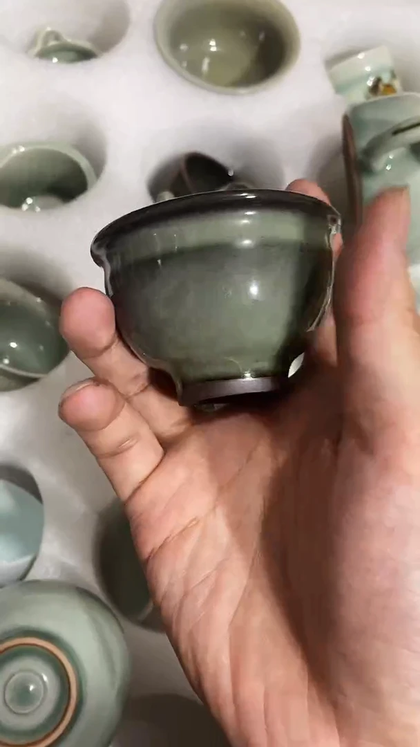 【山隐青瓷】龙窑柴烧杯子微瑕