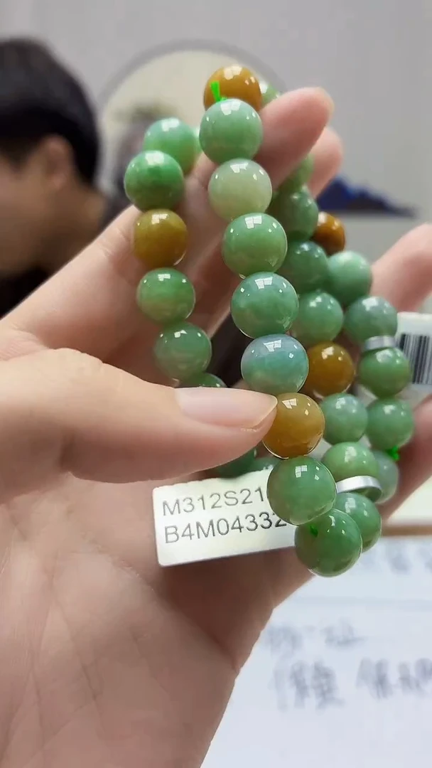 未镶嵌定制翡翠5145zm-毛货两条手串82