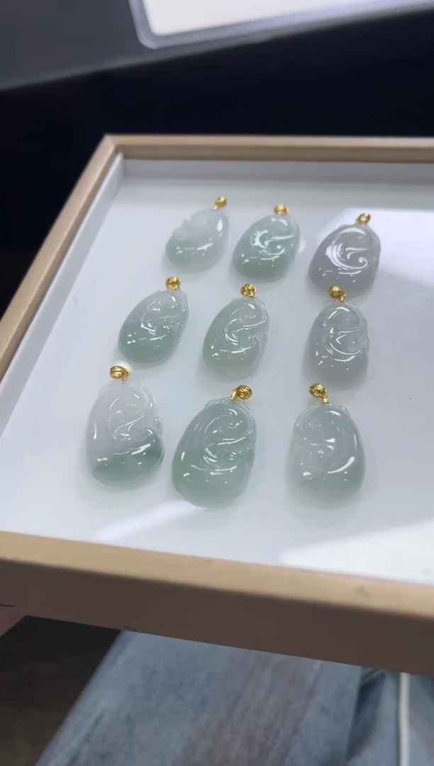 颈饰银S925镶嵌翡翠E14/多样性发一件/配绳子