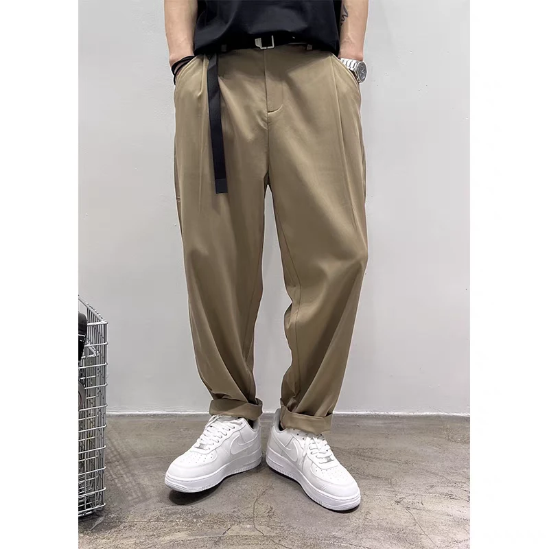 春夏季男装时尚宽松弹力小脚休闲裤青年美式潮流百搭男长裤2623