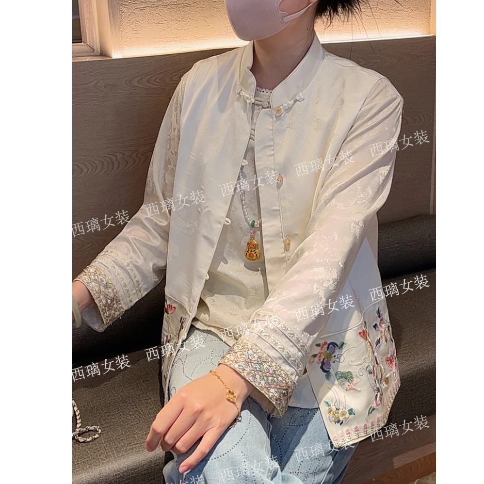 【蝴蝶仙子】春季刺绣马夹新中式国风马甲重工气质女士绣花民族风