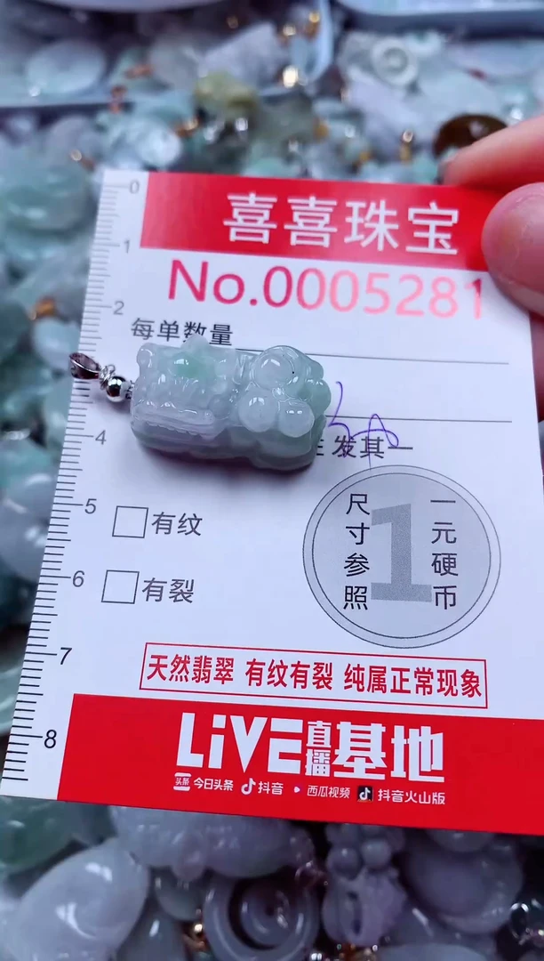 吊坠(不含链)未镶嵌翡翠5281