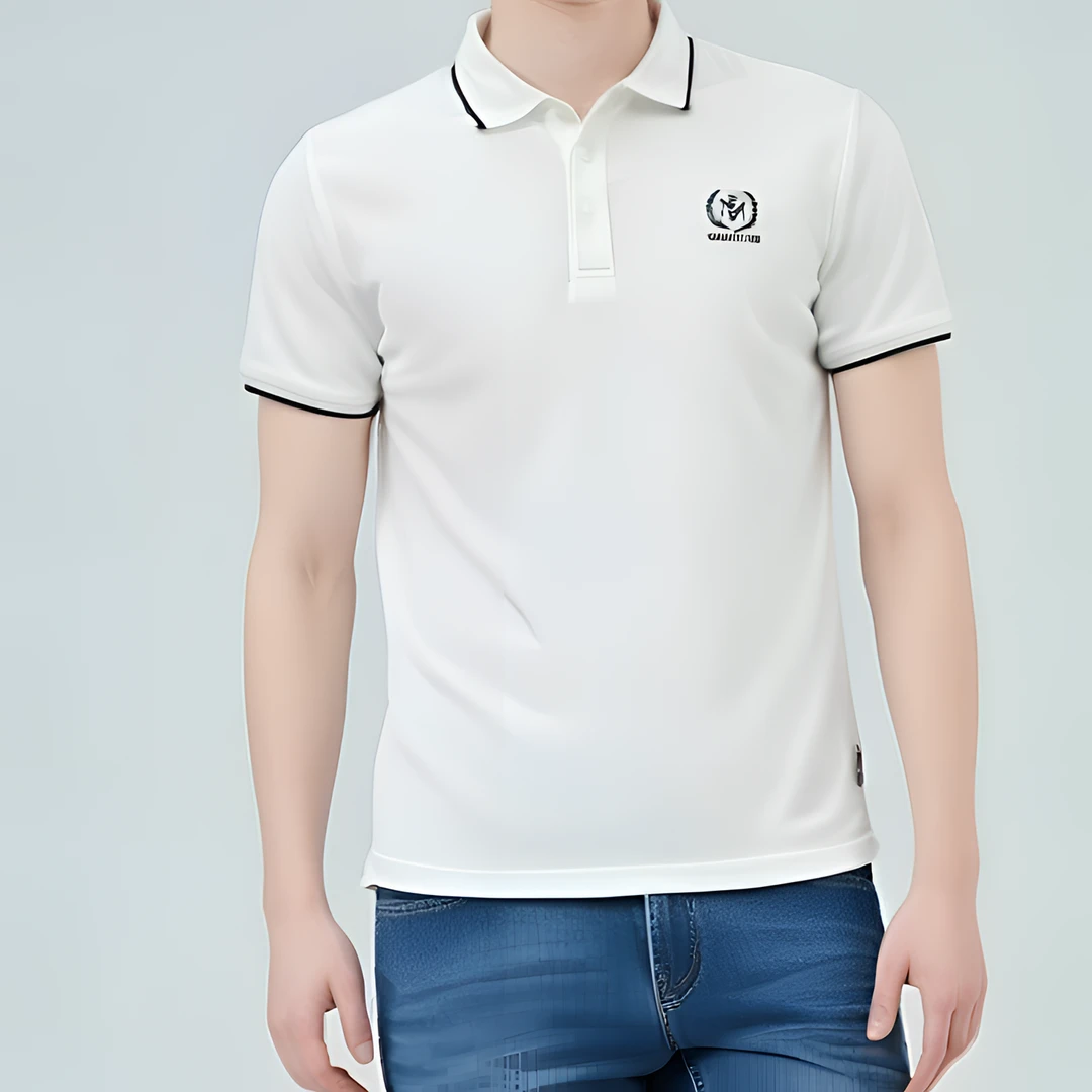 刺绣Polo衫短袖Polo衫夏季翻领T恤轻熟保罗衫商务休闲纯色T男士