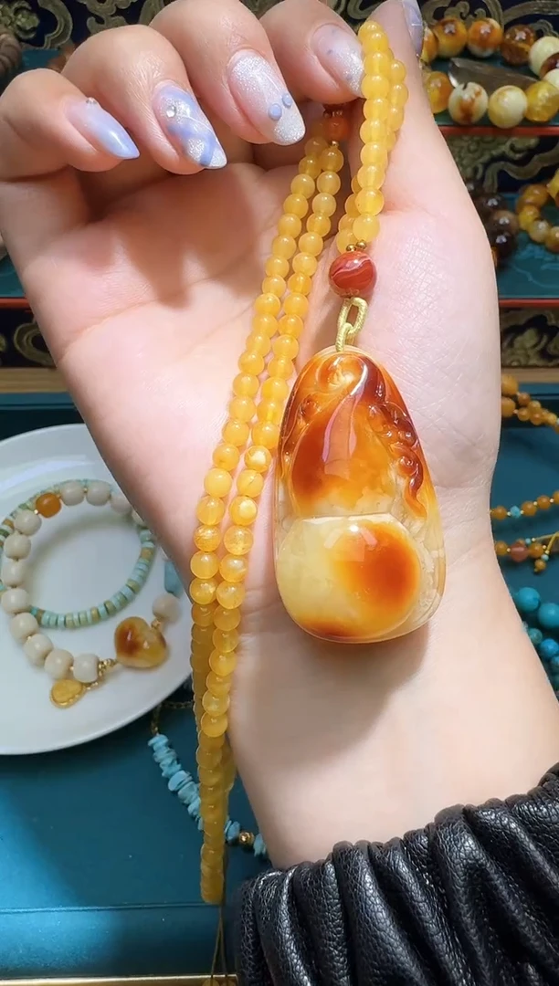 琥珀颈饰未镶嵌多样性发一件 115