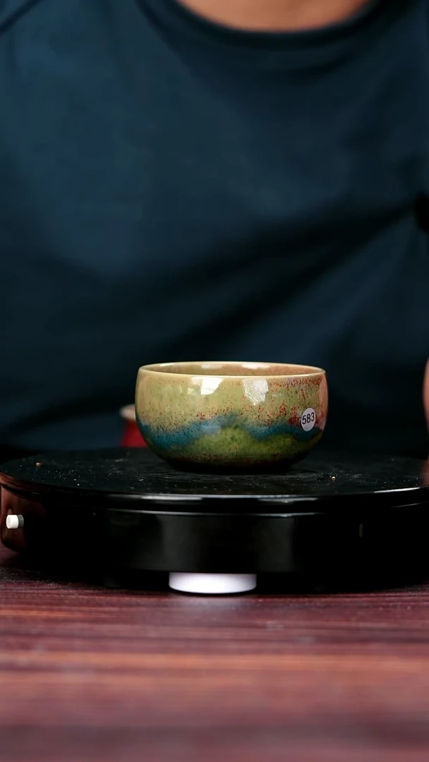 摆件583#盼龙窑一级品原矿钧瓷禅定杯