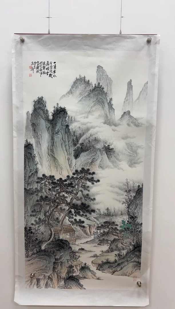 国画李文峰四尺整张仿古青绿