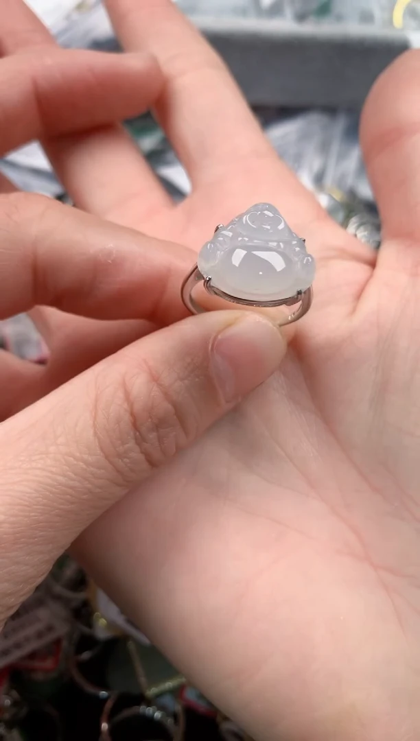 银S925镶嵌戒指翡翠1                          5