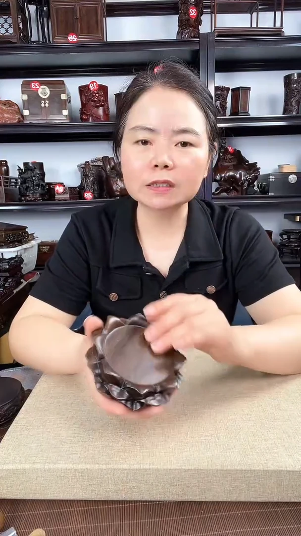 木单层小号莲花老李红木工艺品