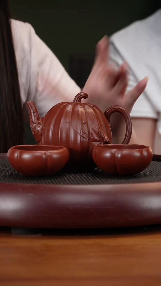 茶壶紫砂39GJF甜趣套组 龙山朱砂320cc