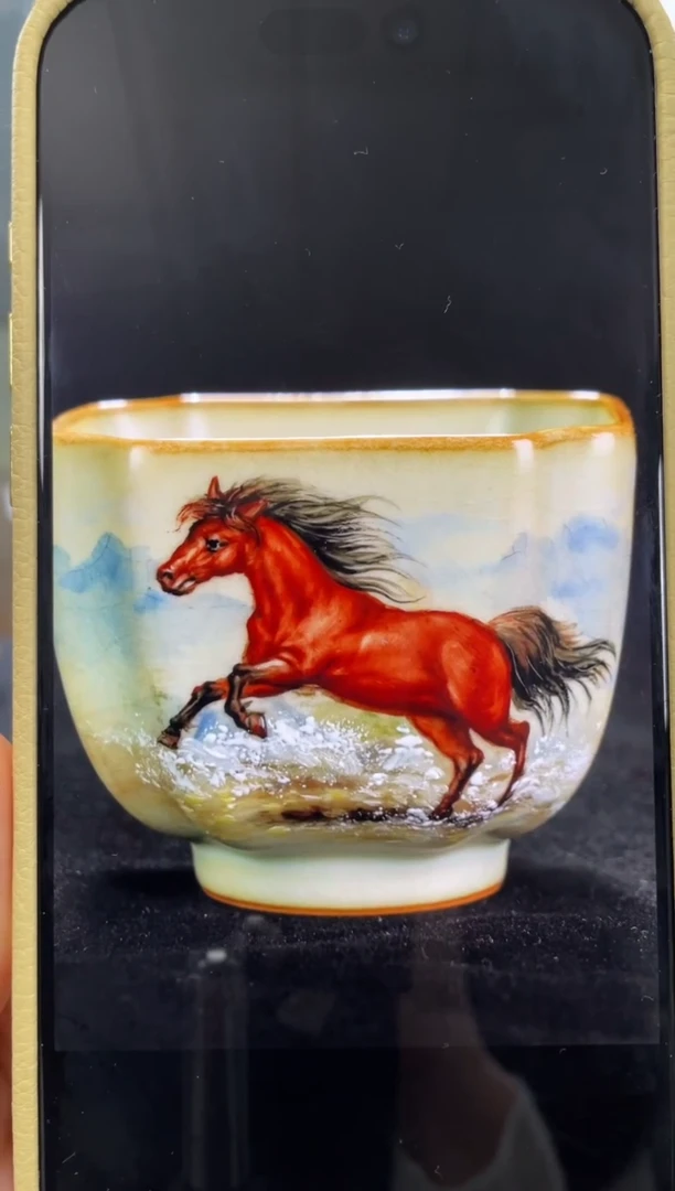 【闪购商品】周泽堂余秀华彩绘一品杯（马）