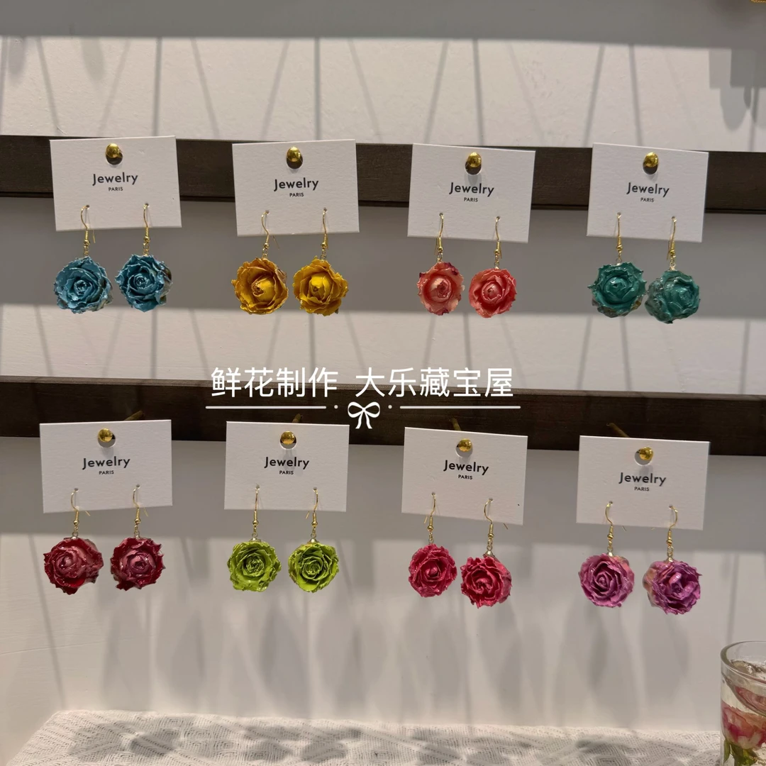 铜合金树脂耳饰 大乐出品简单的耳钩手掰简单款