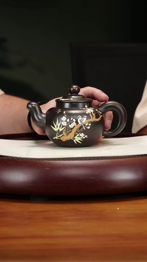 茶壶紫砂52WZG道洪疾风黑朱泥380cc