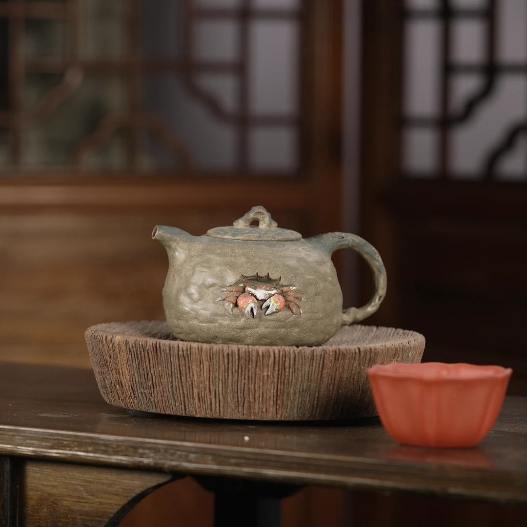悦茗壶原创.蟹壳青-蟹娄供春