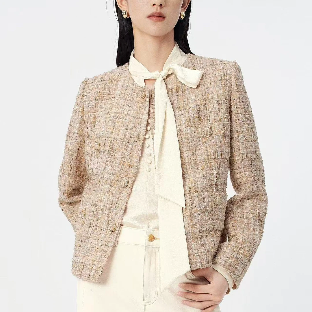 【高端孤品】2026秋冬季新款意式短款花呢夹克小香风《秋冬新降》