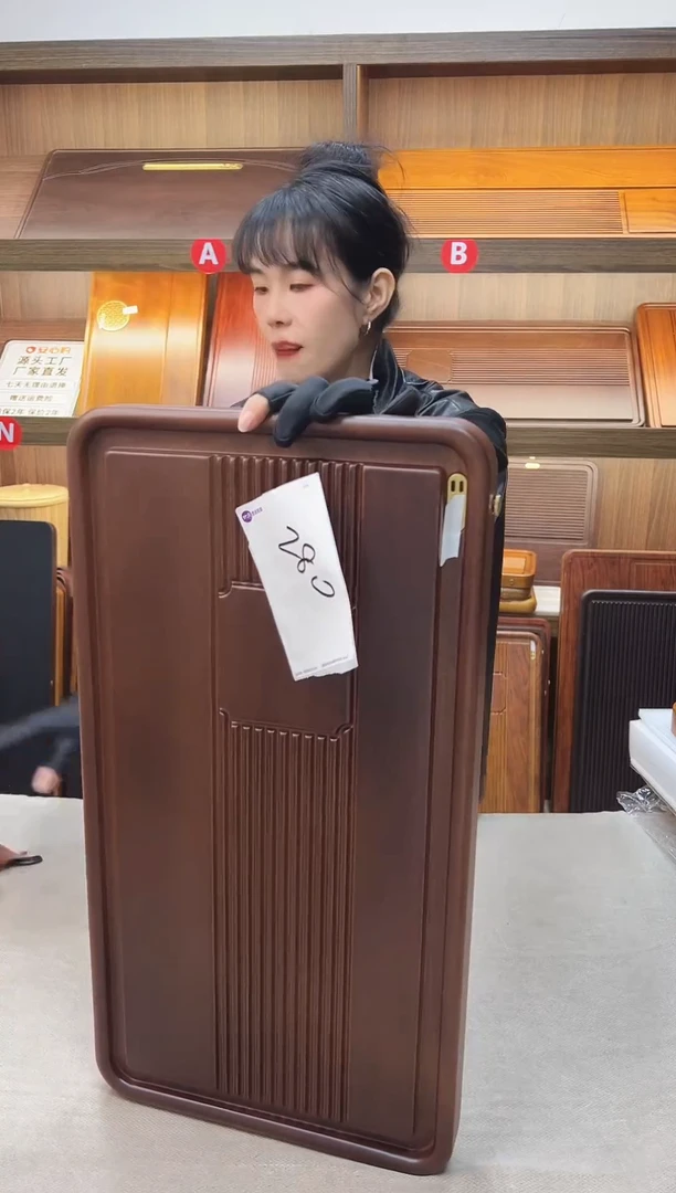 280#微瑕胡桃色纳福【尺寸60*32*4cm】进口花梨木茶盘